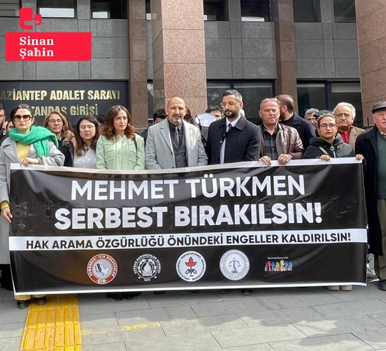 Antep'te hukuk örgütlerinden Başpınar işçileri ve Türkmen'e destek