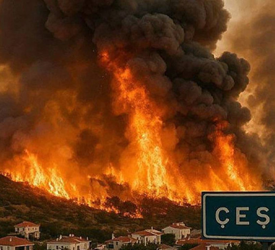 Çeşme'de binlerce hektarlık ormanlık alan kül oldu
