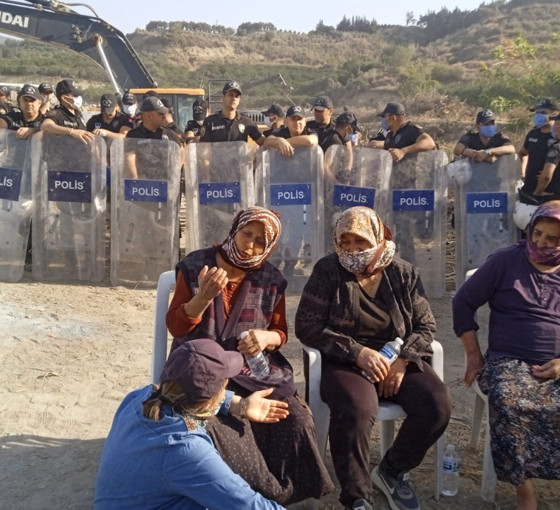 Samandağlılar mandalina bahçeleri için direnişte