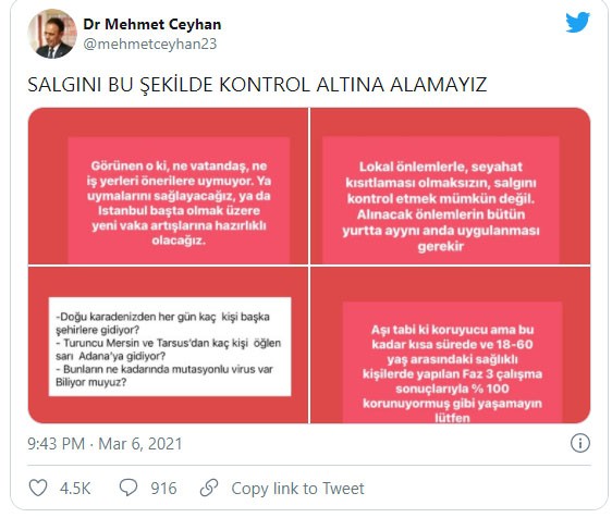 Sağlık Bakanlığı'nın haritasında riskli illerin sayısı 48'e çıktı: 'Asıl artış 1-2 hafta sonra' - Resim : 1