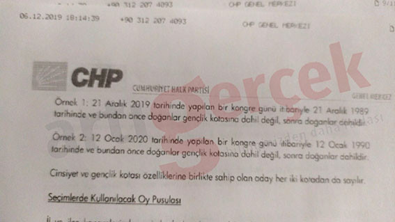 Kongre sürecinde CHP'li gençlere yaş engeli - Resim : 1