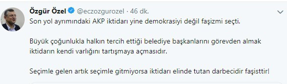 CHP'li Tanrıkulu: Halkın anayasal tercihlerine yapılmış bir darbedir - Resim : 1