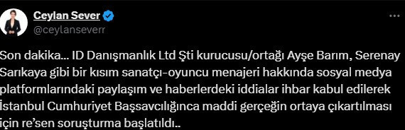 İstanbul Başsavcılığı'ndan Ayşe Barım'a soruşturma - Resim : 1