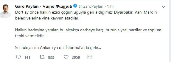 HDP’li Paylan: Sustukça sıra Ankara'ya da, İstanbul'a da gelir - Resim : 1