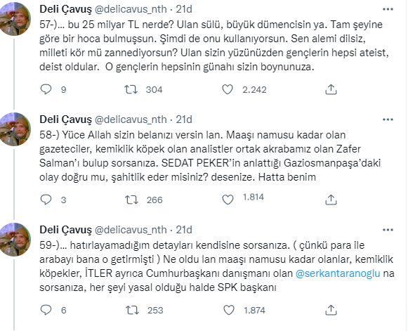 Peker: Erdoğan’ın danışmanı ve ‘Demir Yumruk’ zanlısı Eryılmaz, çaldıklarını bölüşüyordu - Resim : 2