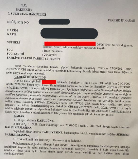 Buğra Kavuncu'ya saldıran zanlı serbest bırakıldı - Resim : 1