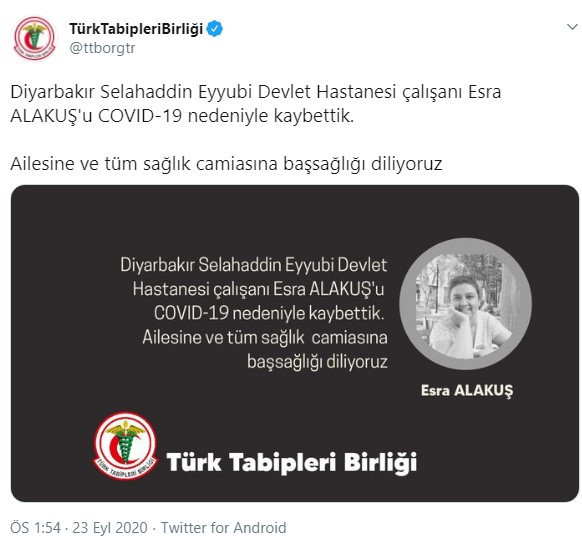 İki sağlık çalışanı daha Coronavirus nedeniyle hayatını kaybetti - Resim : 2
