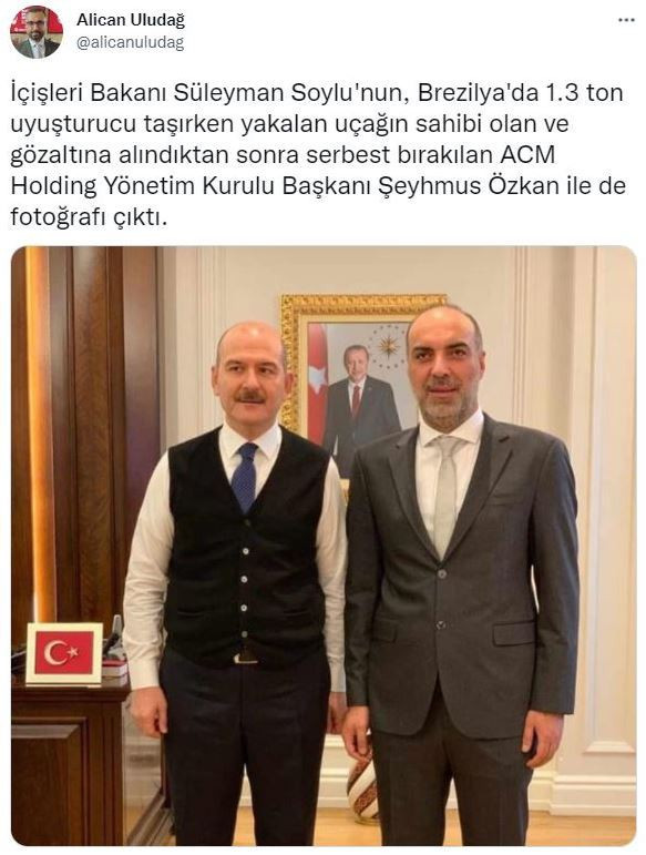 Soylu'nun uyuşturucu şüphelisiyle fotoğrafına bakanlıktan açıklama: İlk ve son görüşmeydi - Resim : 1