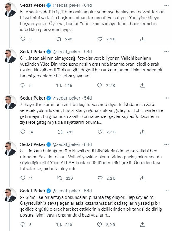Peker’den yeni SADAT açıklaması: Diriliş Postası'ndaki bazı yazılar örgüt içinde şifreli olarak kullanıldı - Resim : 2