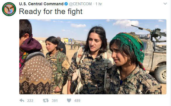 CENTCOM, YPJ'lilerin fotoğrafıyla Erdoğan'ı yanıtladı - Resim : 3