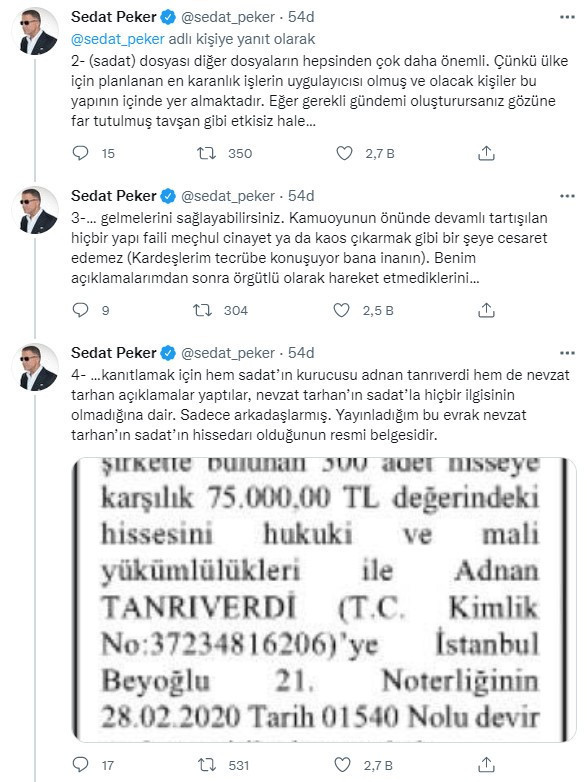 Peker’den yeni SADAT açıklaması: Diriliş Postası'ndaki bazı yazılar örgüt içinde şifreli olarak kullanıldı - Resim : 1