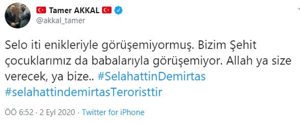 AKP'li vekilden, Demirtaş ve çocuklarına hakaret - Resim : 1