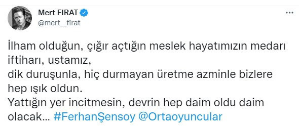 Çok sayıda isimden Ferhan Şensoy mesajı: Dik duruşunla hep ışık oldun - Resim : 18