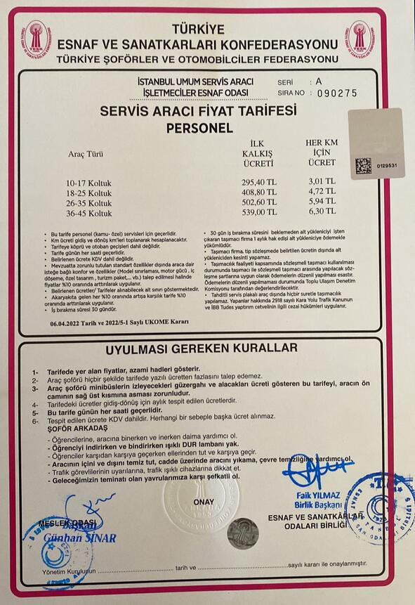 Servisçiler odası başkanından zam açıklaması - Resim : 1