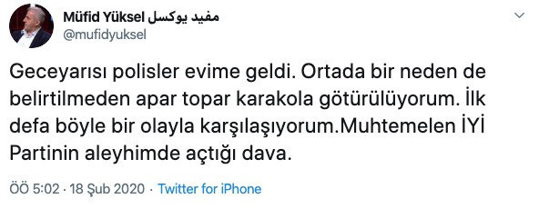 Müfid Yüksel gözaltına alındı: İlk defa böyle bir olayla karşılaşıyorum - Resim : 1