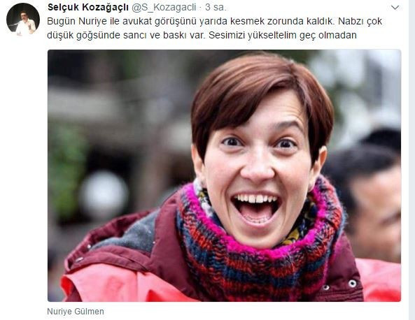 'Nuriye Gülmen görüşü tamamlayamadı' - Resim : 1