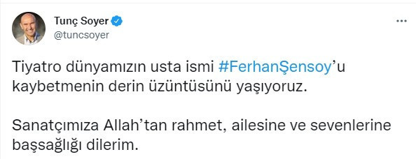 Çok sayıda isimden Ferhan Şensoy mesajı: Dik duruşunla hep ışık oldun - Resim : 21