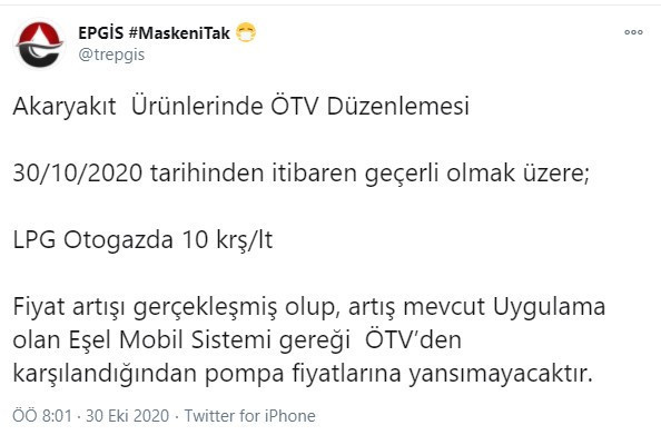LPG'ye zam geliyor - Resim : 1