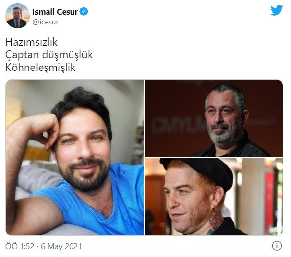 Erdoğan'ın danışmanından Tarkan, Cem Yılmaz ve Gökhan Özoğuz'a tepki - Resim : 1