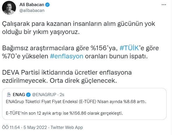 Babacan: Çalışarak para kazanan insanların alım gücünün yok olduğu bir yıkım - Resim : 1