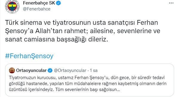 Çok sayıda isimden Ferhan Şensoy mesajı: Dik duruşunla hep ışık oldun - Resim : 11