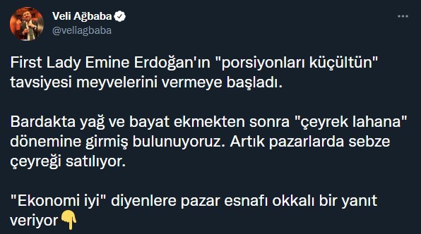 Türkiye ekonomisinin durumunu pazarcı özetledi: Çeyrek lahana sattım - Resim : 1