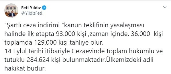 MHP cezaevinden tahliye edilecek kişi sayısını açıkladı - Resim : 1