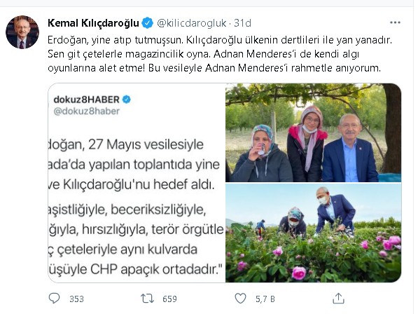 Kılıçdaroğlu'ndan Erdoğan'a: Yine atıp tutmuşsun, sen git çetelerle magazincilik oyna - Resim : 1