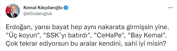 Kılıçdaroğlu'ndan Erdoğan'a: Gerçekten iyi misin? - Resim : 1