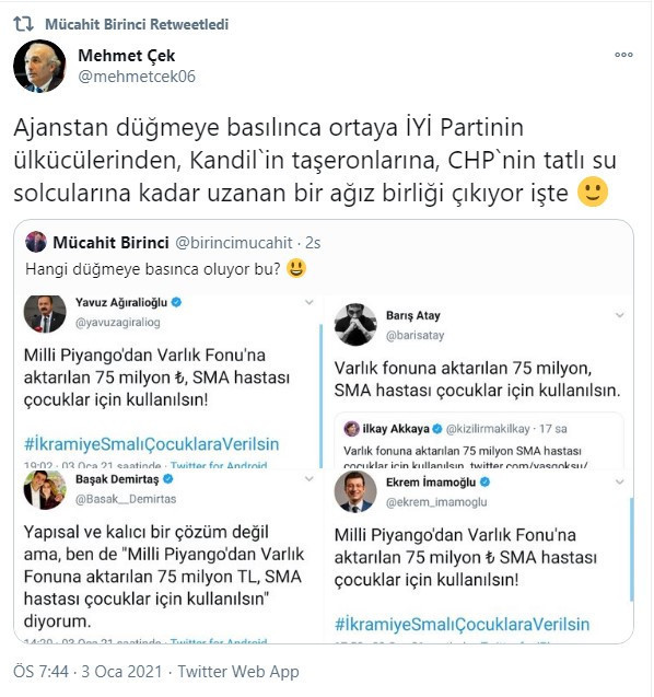 AKP’li Birinci ve yandaş isimlerin SMA hastalığıyla ilgili paylaşımları tepki çekti - Resim : 5