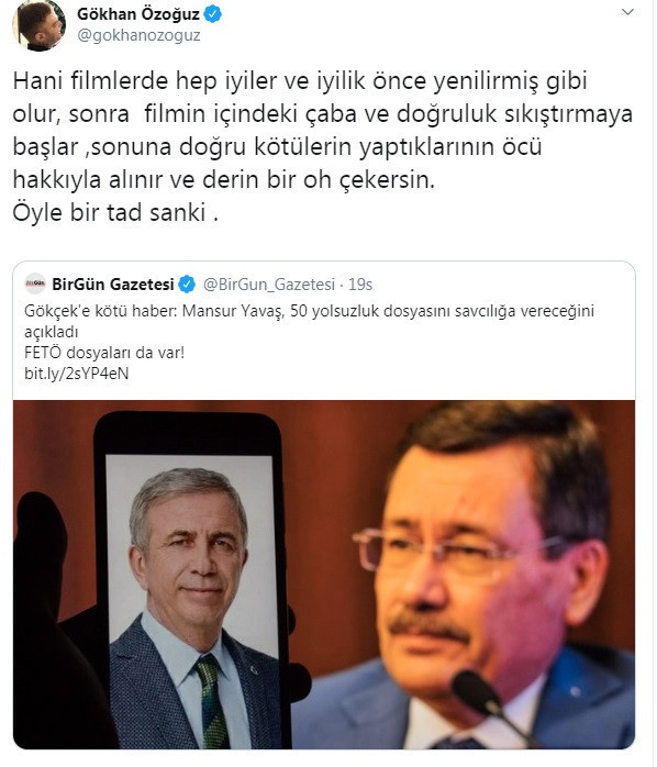 Athena Gökhan'dan Melih Gökçek haberine yorum: Derin bir oh çekersin, öyle bir tad sanki - Resim : 1