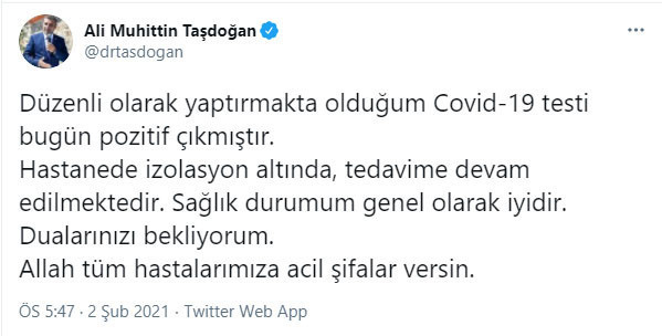 Aşı olan MHP'li vekil Coronavirüs'e yakalandı - Resim : 1