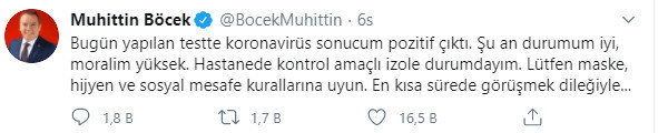 Antalya Büyükşehir Belediye Başkanı'nın Covid-19 testi pozitif çıktı - Resim : 1