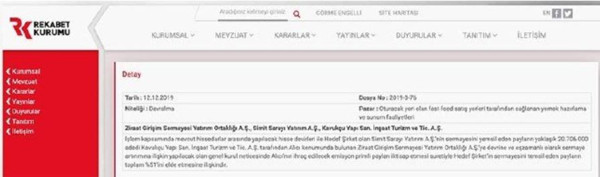 Erdoğan veto etti, Rekabet Kurumu başvuruyu siteden kaldırdı - Resim : 1