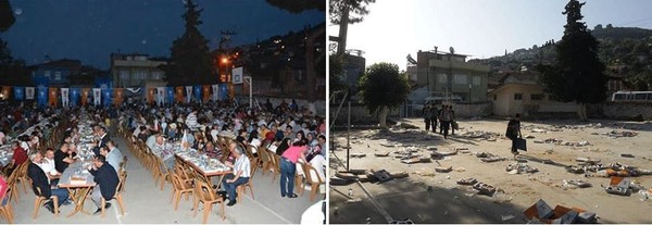 AKP'nin iftar yemeği okulu çöpe dönüştürdü - Resim : 1
