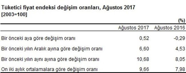 Ağustosta enflasyon yeniden çift hanede - Resim : 3