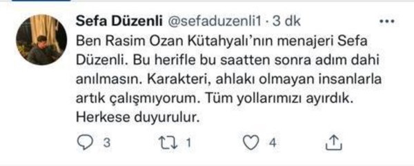 Rasim Ozan Kütahyalı'nın menajeri: Bu herifle adım anılmasın - Resim : 1