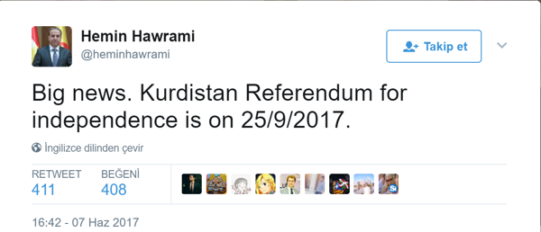 Bağımsızlık referandumu için tarih 25 Eylül - Resim : 1