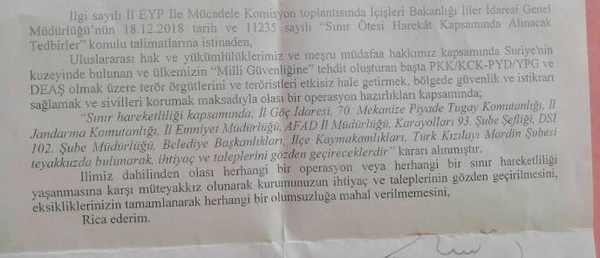 Suriye sınırındaki il ve ilçelere 'seferberlik emri' gönderildi - Resim : 1