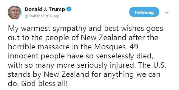 Trump'tan Yeni Zelanda mesajı: Korkunç bir katliam - Resim : 1