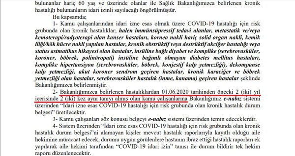 Bakanlık kararı, kronik hastalığı olan kamu görevlilerini mağdur edecek - Resim : 1