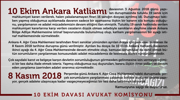 Ankara Katliamı davası: Devlet IŞİD'li sanıkları neden bulup getirmiyor? - Resim : 1