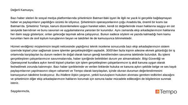 İşçilere sahte anket yaptıran çağrı merkezi şirketinden açıklama - Resim : 1