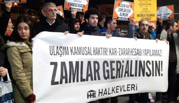 Halkevleri, İstanbul'daki toplu taşımaya yapılan zammı protesto etti - Resim : 1