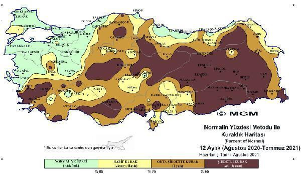 Meteoroloji'den korkutan harita: 'Olağanüstü şiddetli kuraklık' yaşanıyor - Resim : 2