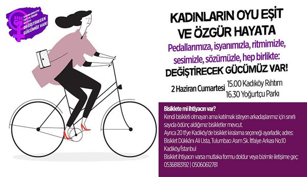 Kadınlar eşit ve özgür hayat için pedal çevirecek - Resim : 1