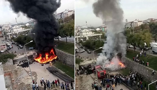 Yangına stajyer itfaiyeciler müdahale etti - Resim : 1