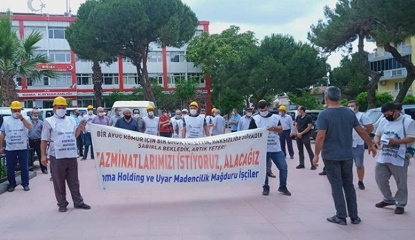 Ankara'ya bir yürüyüşte Somalı maden işçilerinden - Resim : 1