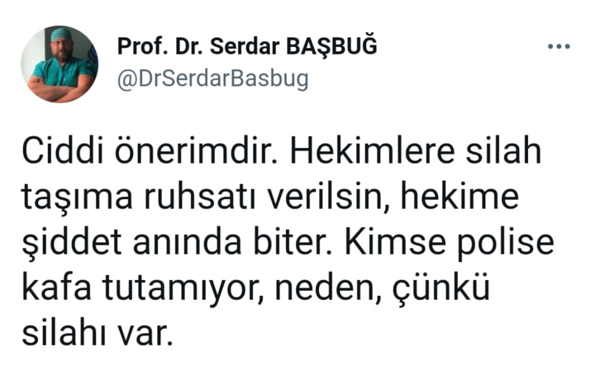 'Hekimlere silah verilsin' diyen profesör tartıştığı doktorun burnunu kırdı - Resim : 1