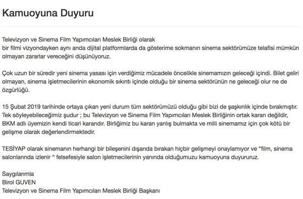 BKM'nin 'organize işlerine' sinema sektöründen tepki - Resim : 1